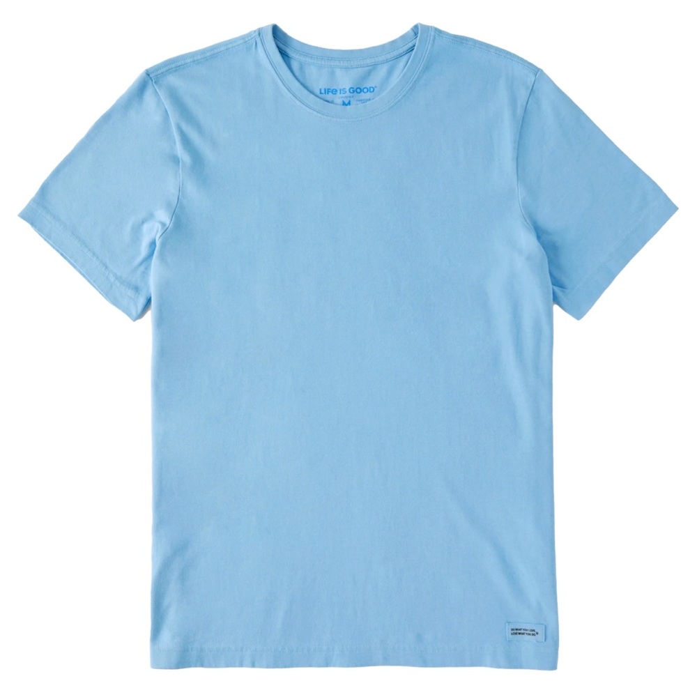 Life Is Good Men's Crusher Short Sleeve Tee in Sky Blue